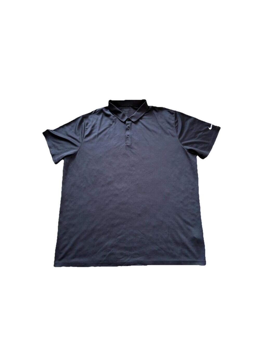 Men’s Nike Golf Short Sleeve Black Shirt 3XL Polo Standard Fit Dri-Fit EUC